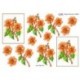 Orange blomster, 3D ark