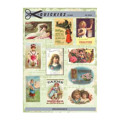 Vintage reklamer Quickies til scrap