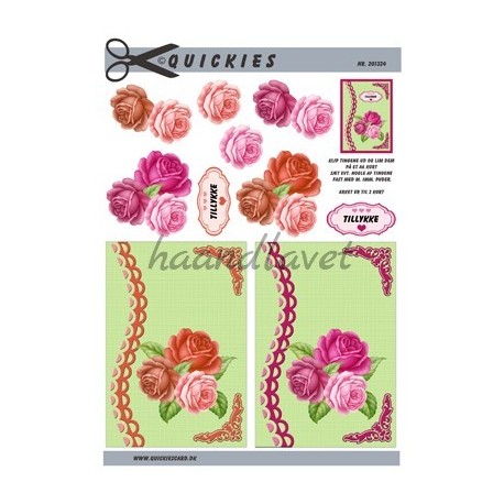 Smukke blomster i buket, Quickies card