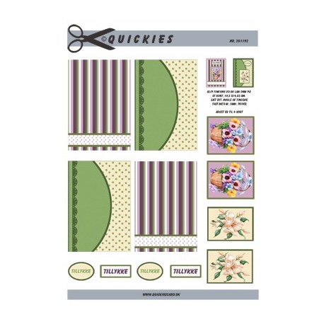 Flotte blomster, Quickies mini card